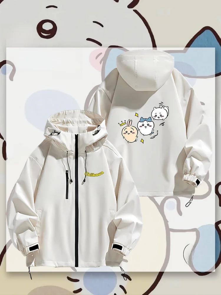 

Милая повседневная свободная ветровка с капюшоном из полиэстера, водонепроницаемая, для молодежи, весна-осень-зима