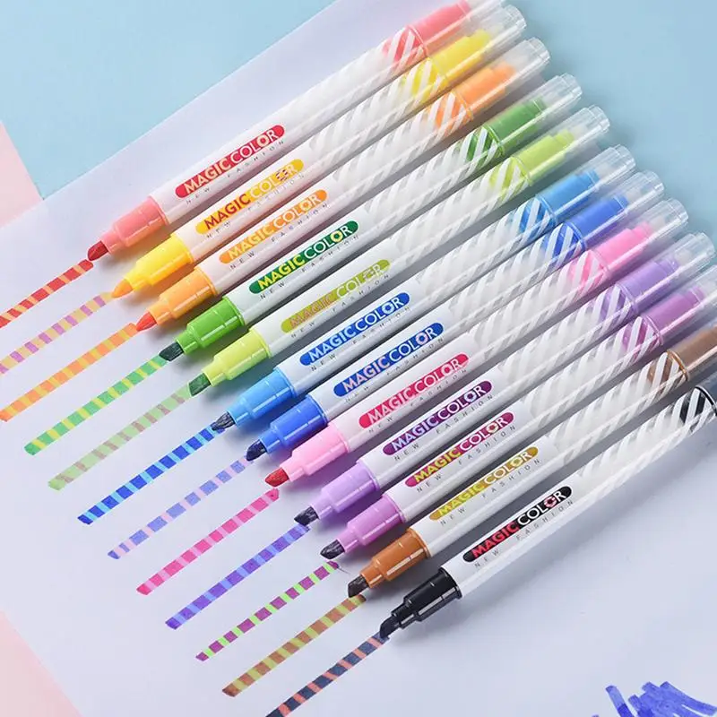 Text marker Markierung stifte Set 12 Farben ändern Text marker Marker Set Färbung Kunst Marker und Text marker Set Regenbogens tifte