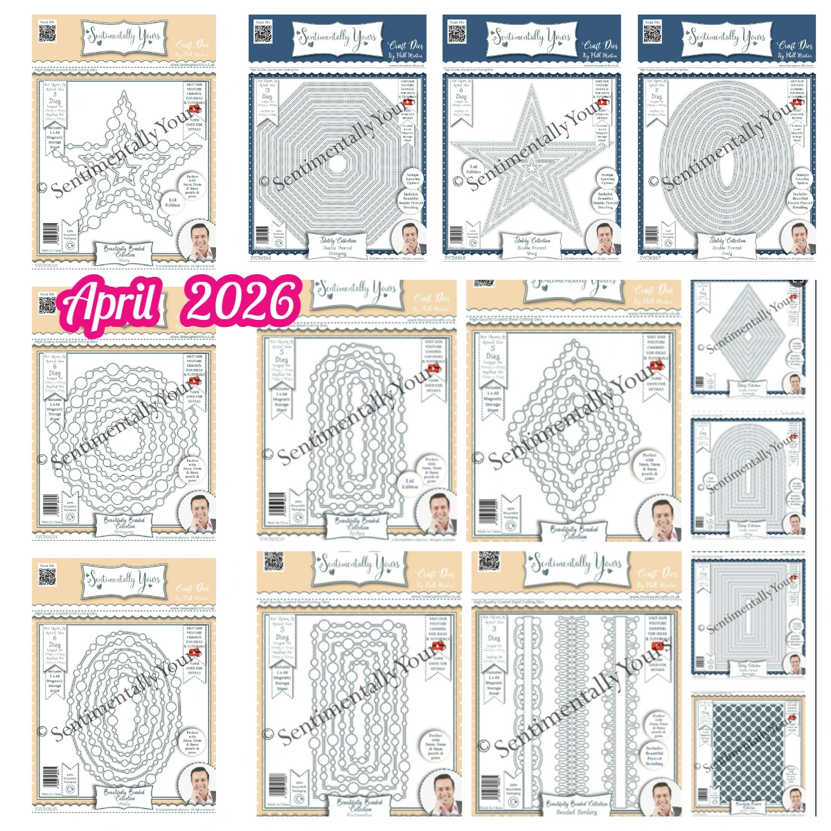 2026 New Octagons A6 Ovals A6 Stately Double Pierced Stars A4 Stars A6 Sentimentally Yours Stamps Dies for DIY Scrapbooking Card