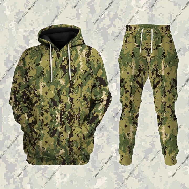 Popular Camouflage Hunting Animal 3D Print Hoodies Suit Man Woman Tracksuit Pants 2pcs Sets Kids Pullover Cosplay Hoodie