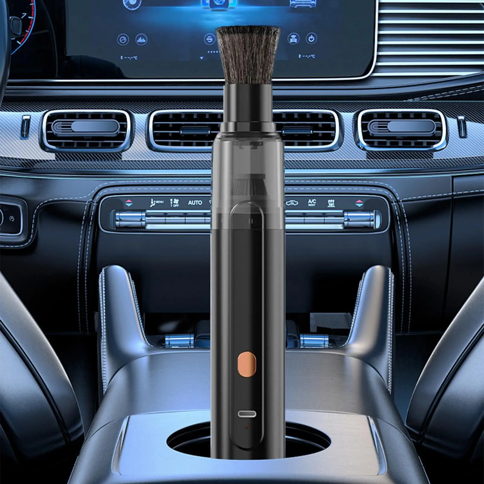 Cordless Car Vacuum Detachable TypeC Charging Mini Handheld Coffee Ground Dust Vacuum Cleaner For Coffee Bar Use