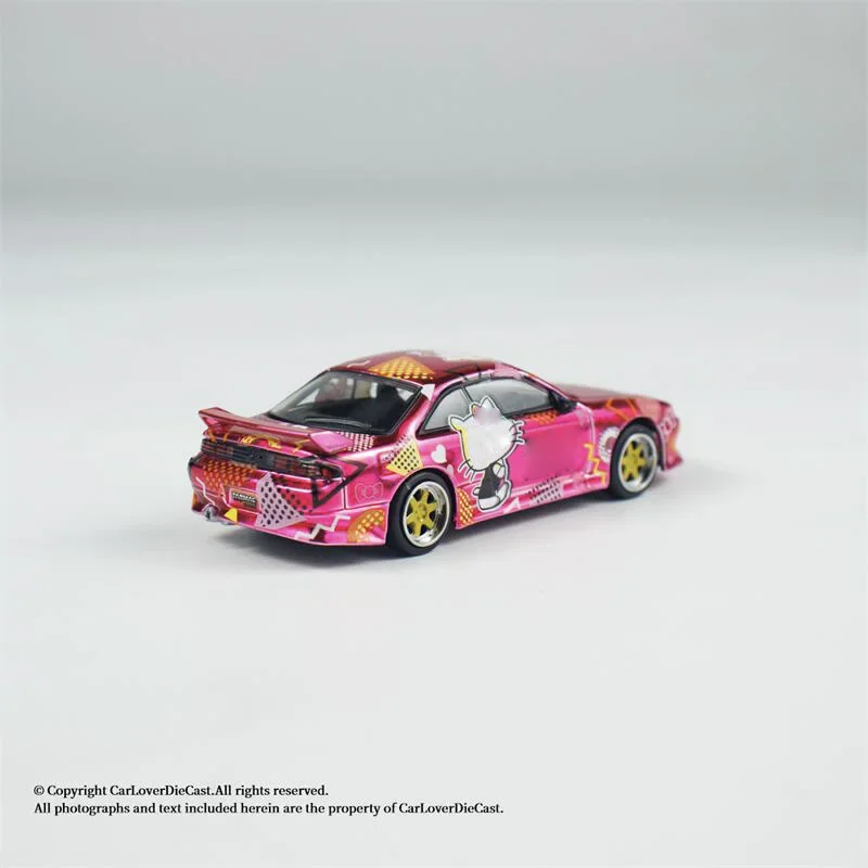 Tarmac Works 1:64 VERTEX Silvia S14 Pink Chrome APA xpo 2025 Diecast Collector's Vehicle Model Car T64G-018-HK2