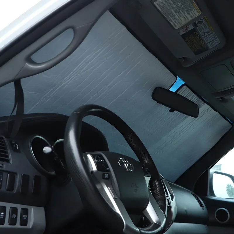

aluminum foil Silver Car Front Windshield Thermal Curtain Shading Sunscreen For Toyota Tacoma 2006-2022 Car Accessories