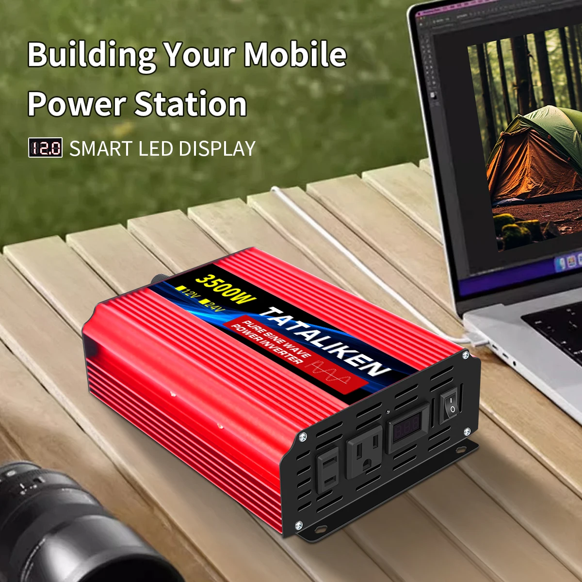 نقية شرط لموجة العاكس 3500 واط/4000 واط/4500 واط/5000 واط العاكس 12 فولت محول 60 هرتز المحمولة سيارة التخييم المتاحة مقبس الولايات المتحدة