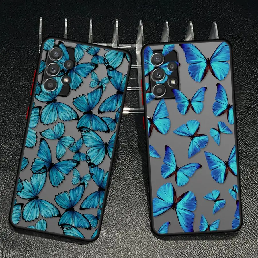 Butterfly Phone Cover Case for Samsung Galaxy A56 A55 A17 A52 A53 A35 A14 A23 A52S A72 A16 A15 A73 A33 A54 A34 A36