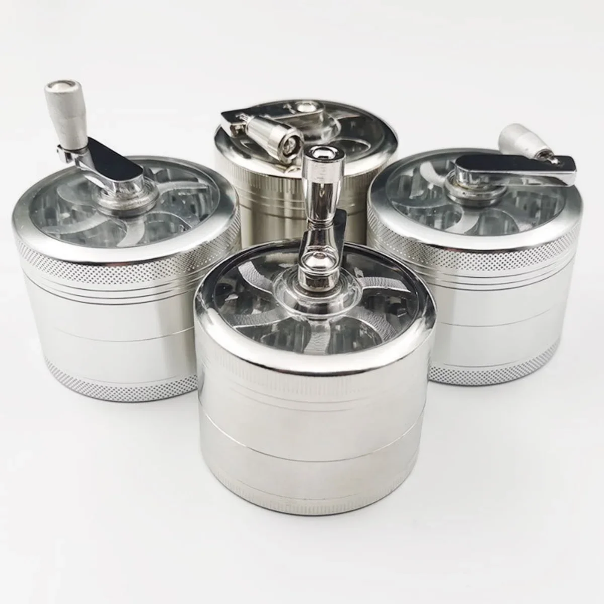 Moedor manual de ervas com cabo grande, 2.5 polegadas, especiarias, pimenta, argamassa de sal, grama crua, moedor de tabaco, acessórios para fumar cigarros