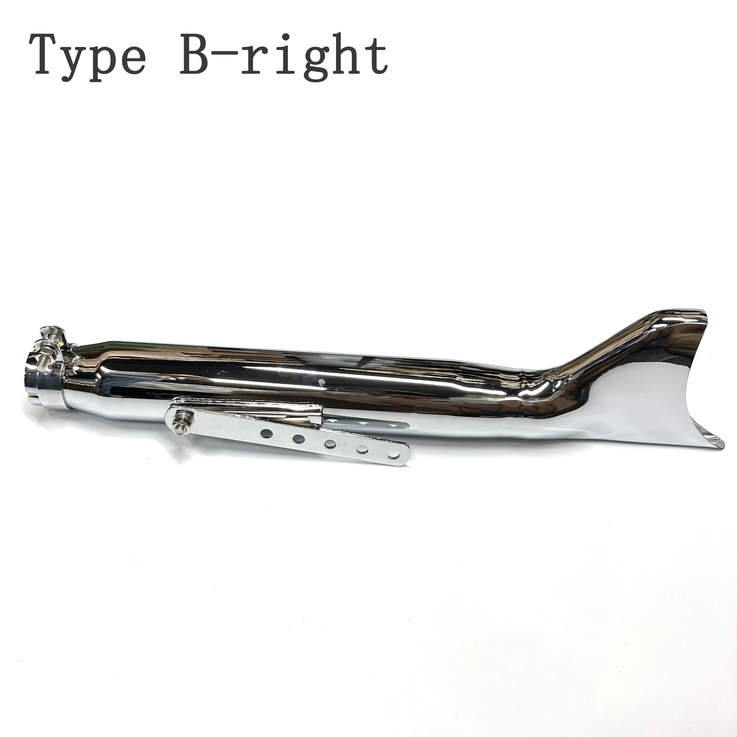 Motorcycle Retro Silver Fishtail Exhaust Muffler 24HP 32HP Engine Part Case Dnepr MT12 XL883 1200 For Ural M1 M72 R7K750  R12