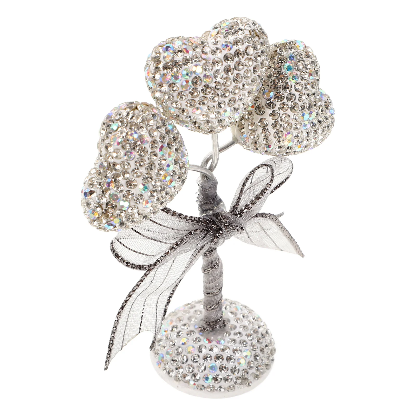 

Heart Shaped Dashboard Ornament Crystal Rhinestone Bling Car Dashboard Accessory Decor Vehicle Interior Accessory Safe Material