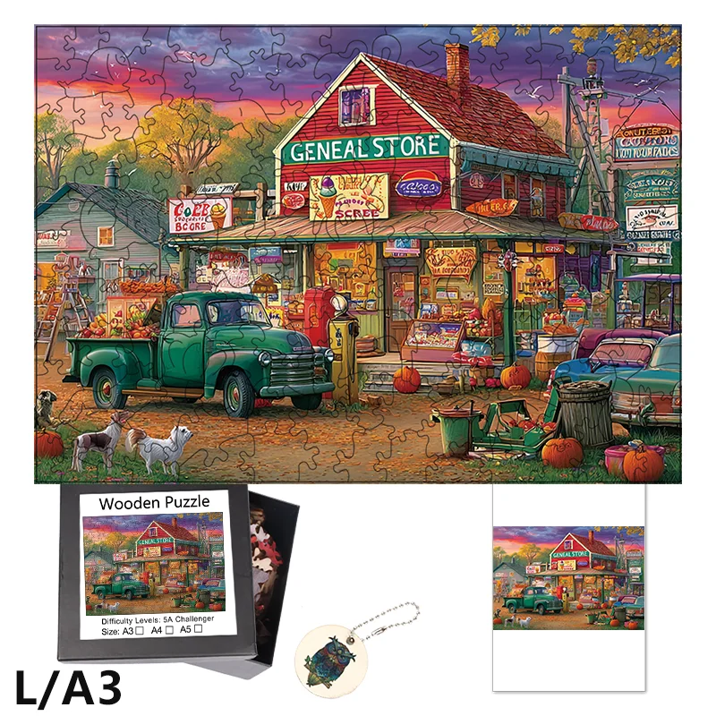 ชีวิตชนบทที่ผ่อนคลาย, จิ๊กซอว์ไม้, ภาพจิตรกรรมฝาผนังตกแต่งบ้าน