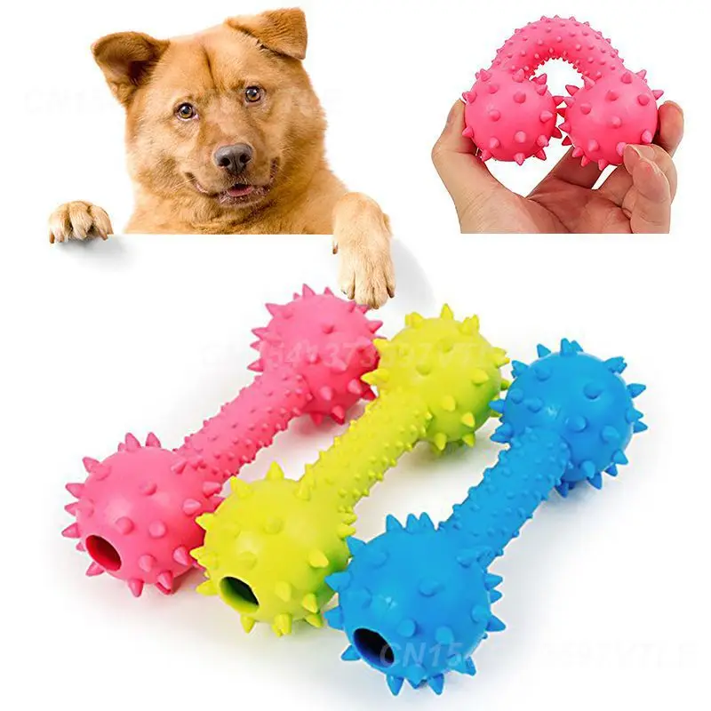 Tpr Spikes Strong And Sturdy Barbell With Thorns Tpr Spike Dog Toy For Hygiene Spike Barbell Dog Toy Best-selling Tpr