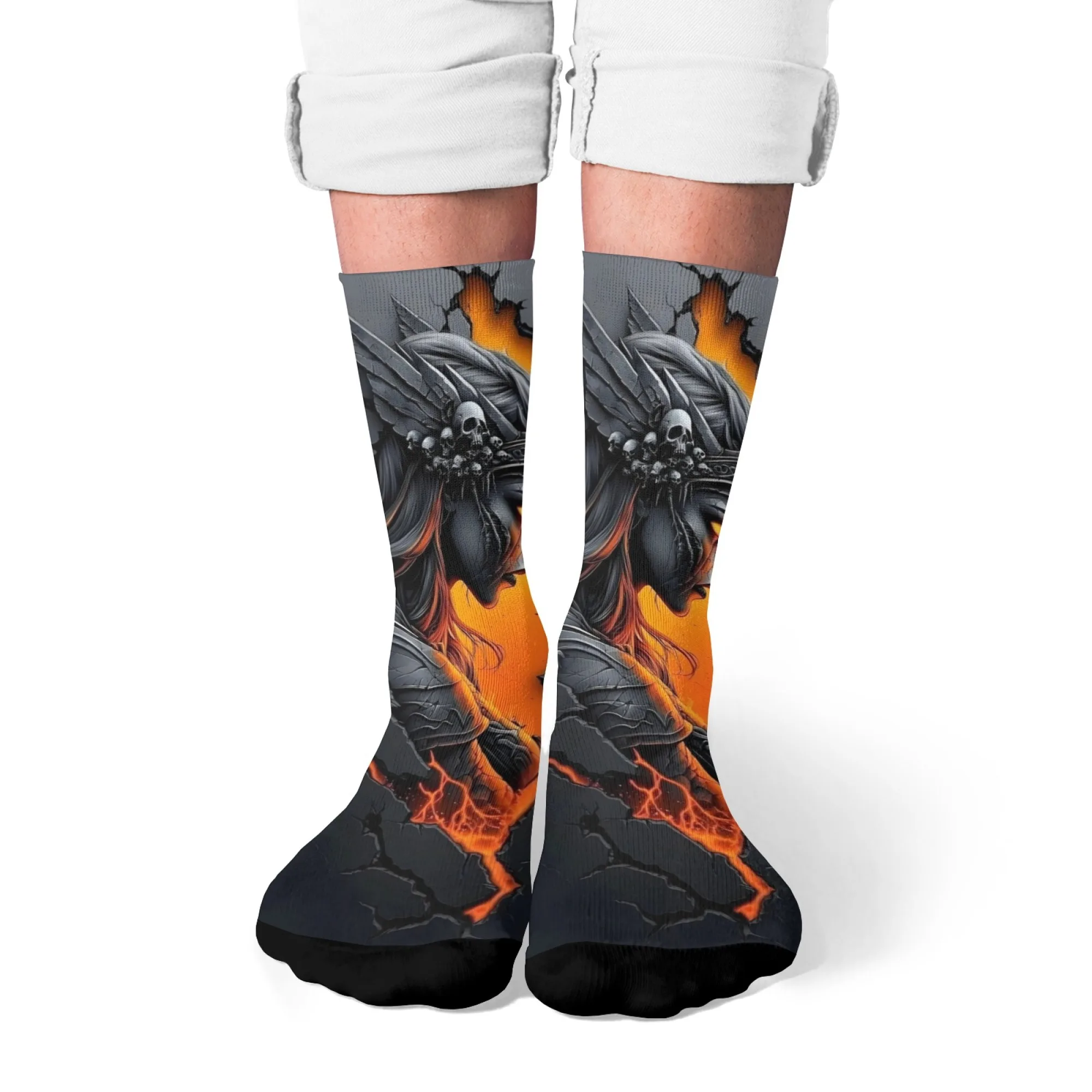 الظلام فايكنغ المحارب الرجعية موضة الرجال الجوارب تنفس عدم الانزلاق جوارب رياضية غير رسمية الجدة مجنون الهيب هوب جوارب بأشكال مضحكة هدية #6