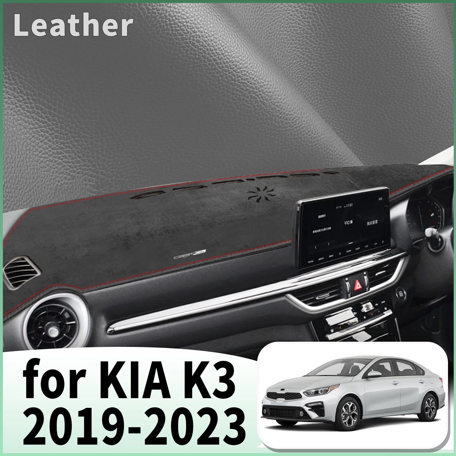 

fit for KIA K3 2019 2020 2021 2022 2023 GT Dashmat Dashboard Cover Pad Car Accessories DashMat Sunshade Protective Carpet