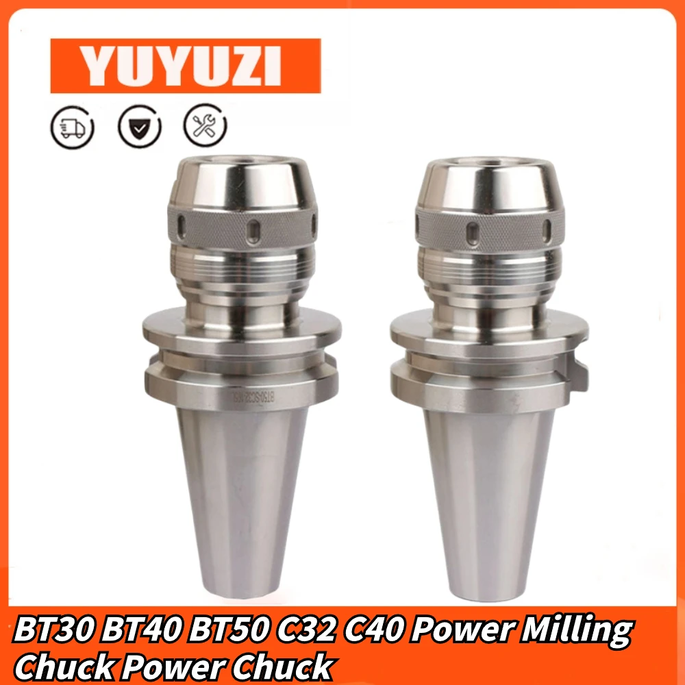 BT30 BT40 BT50 C32 C40 Power Milling Chuck Power Chuck Bracket C-type End Mill Shank Solid Multi Lock Milling