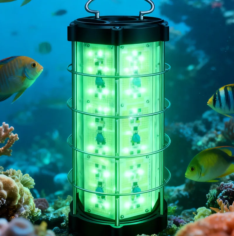 High-Power Underwater LED Searchlight Boat Lamp Waterproof Fishing Light Fish Attraction Squid Lighting for Boats