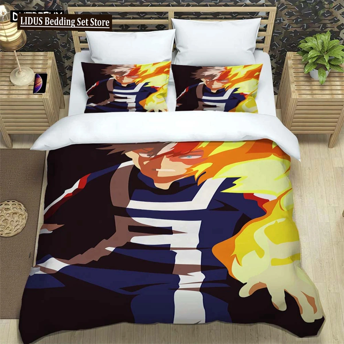 

HD Anime Mein Hero Science Cartoon 3D Printed Bedding Queen Bedding Set Customized King Size Bedding Set Soft And Comfortable