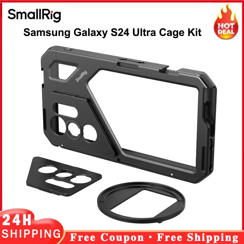 

SmallRig Mobile Video Cage Kit for Samsung Galaxy S24 Ultra SmartPhone Cage Videoing Vlogging 4601