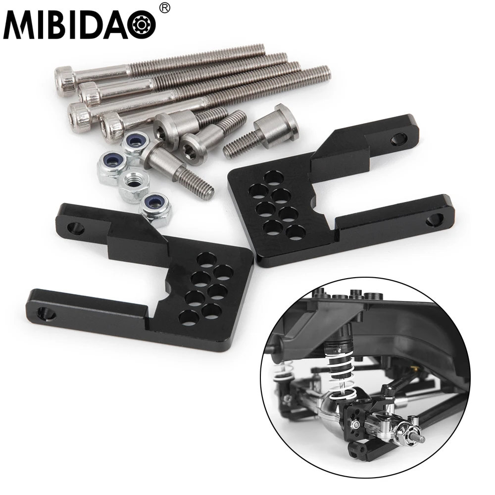 

MIBIDAO 2Pcs Metal Aluminium Rear Pull Rod Seats Mount For 1/10 Tamiya CC01 RC Crawler Car Upgrade Parts