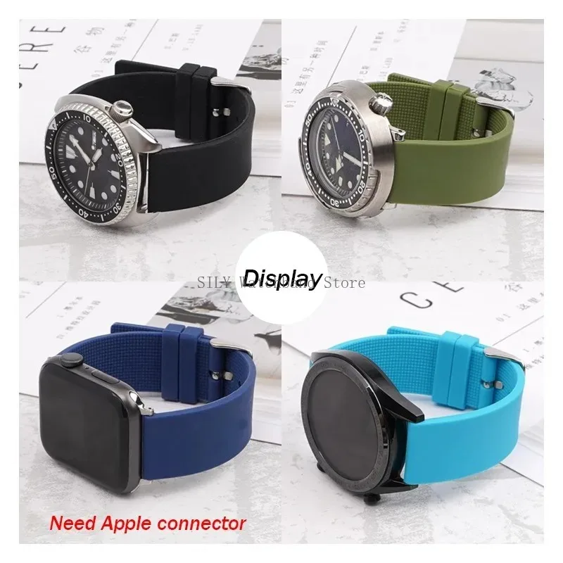 Universal Silicone Watch Strap Men Women Smartwatch Band Soft Rubber Sport Bracelet Waterproof Replacement Wristbelt Accessories image 4