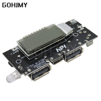 NEW 18650 Battery Charger PCB Power Module Dual USB 5V 1A 2.1A Mobile Power Bank Accessories For Phone DIY LED LCD Module Board