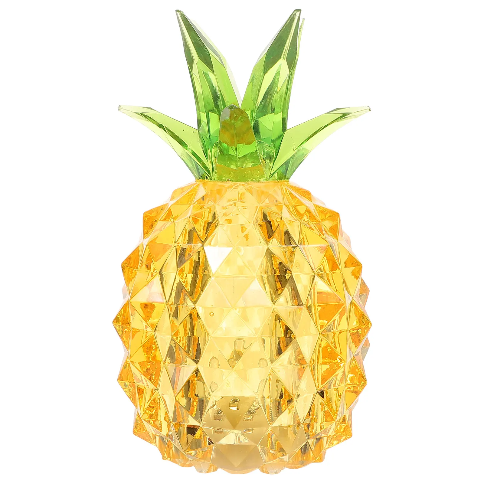

LED Pineapple Lamp Acrylic Yellow Night Light Desktop Decor Waterproof Operated Indoor Outdoor Ornament Small Night