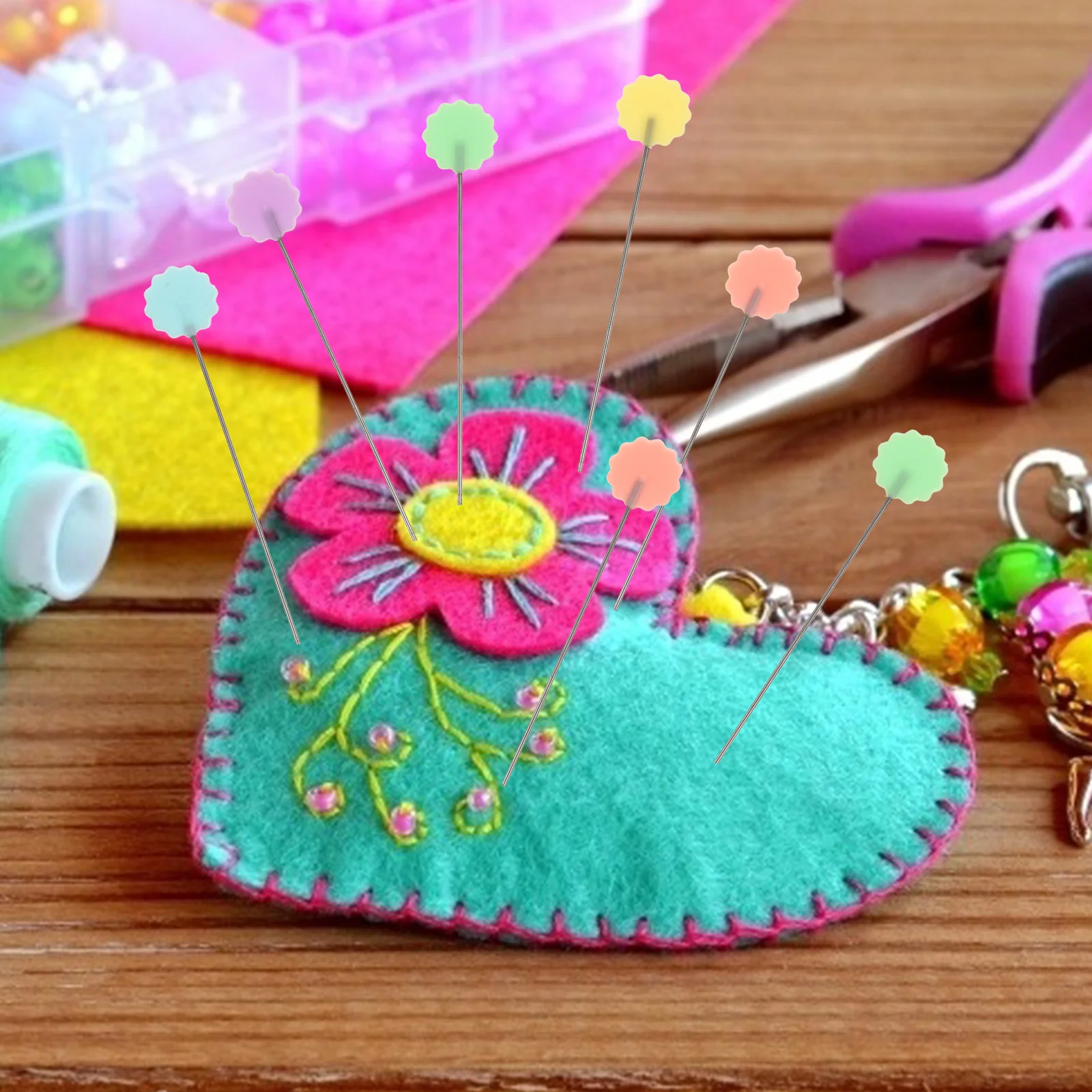 

200pcs Sewing Pins Durable Patchwork Buckle Suits Women Dressmaker Quilting Craft Practical Cloth Handwork Pin Set