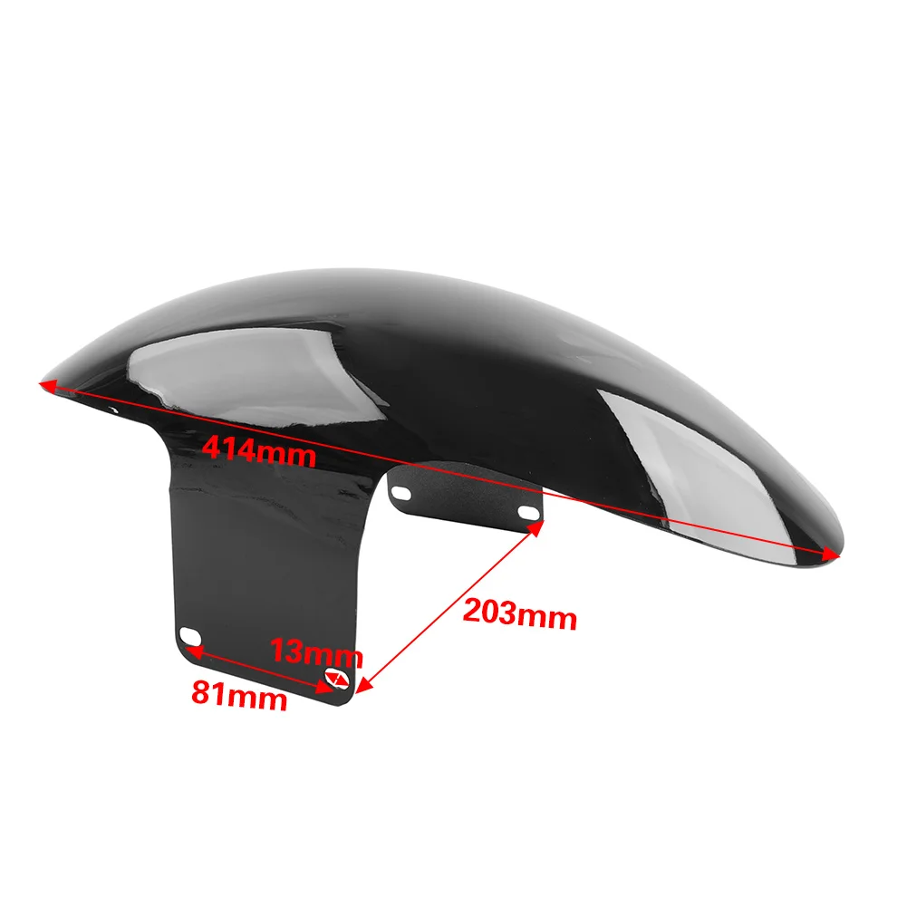 Motorcycle Front Short Mudguard Mud Guard Hugger Steel Glossy Black For Harley Davidson Fat Boy FLFB FLFBS 2018-2024