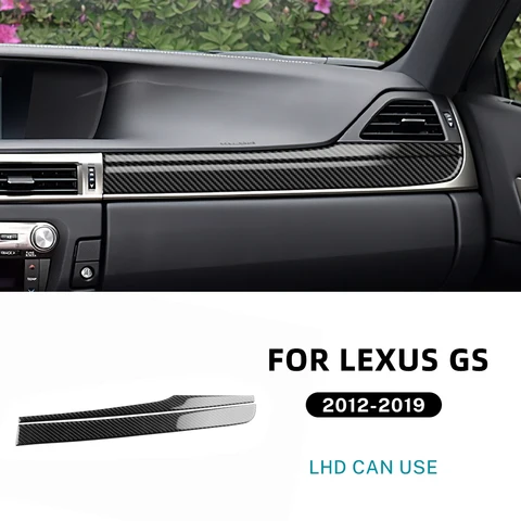 Настоящая наклейка из мягкого углеродного волокна для Lexus GS F 2012 2013 2014 2015 2016 2017 2018 2019 LHD RHD Автомобильная панель центральной консоли