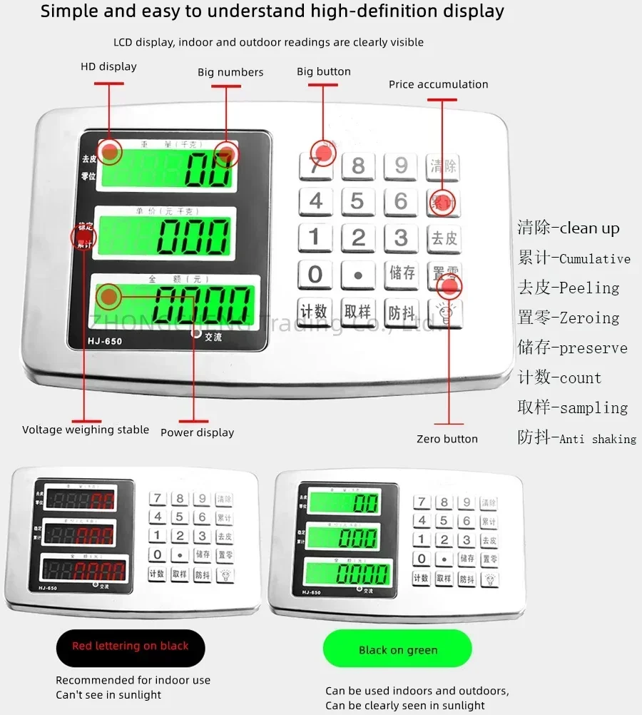 

1pc 200kg Commercial Weighing Scale 32X42cm Bench Ccale Electronic Scale Folding Scale Stainless Steel Material Waterproof