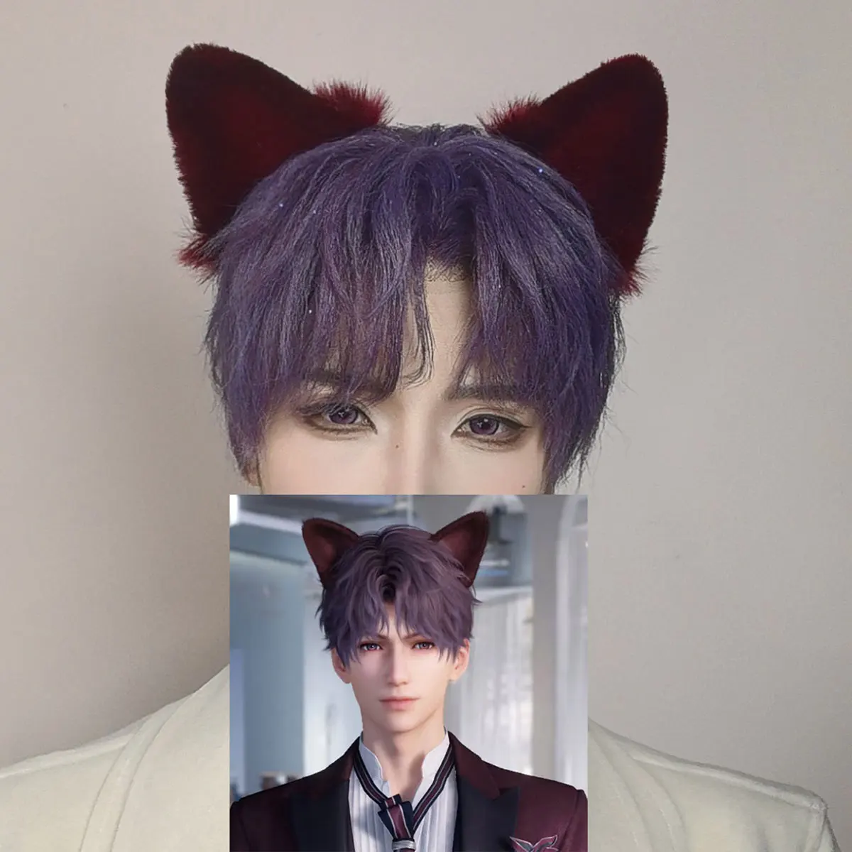 

Love and Deepspace Rafayel Animal Ears Accessories Cosplay Anime Prop Headwear Hairband Hairpin Accessories Xmas Gift