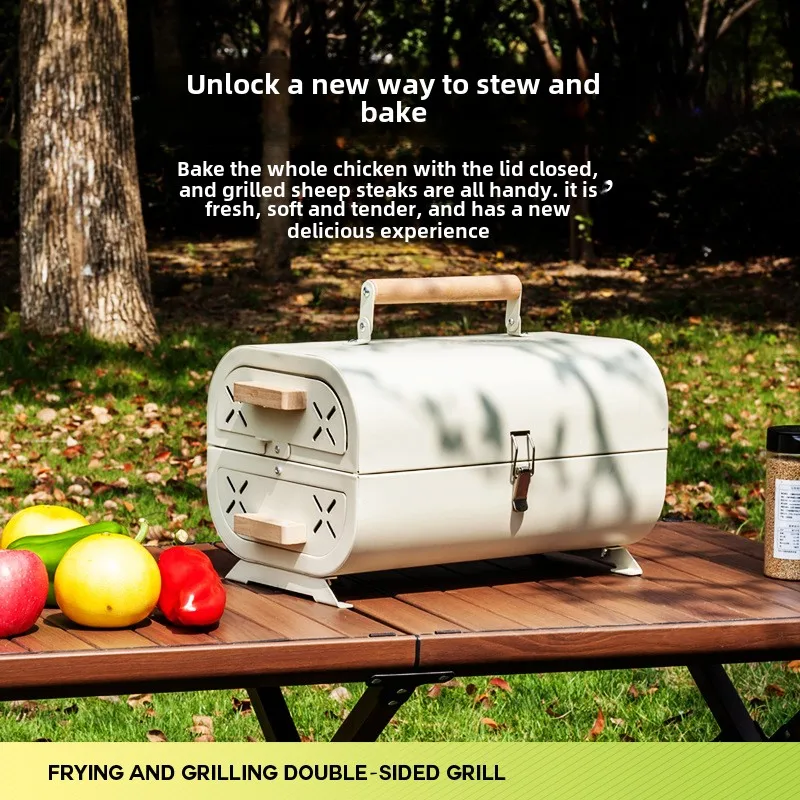 

Outdoor Camping Barbecue Stove Dual Purpose Portable Charcoal Barbecue Stove Multifunction Courtyard Smokeless Barbecue Grill