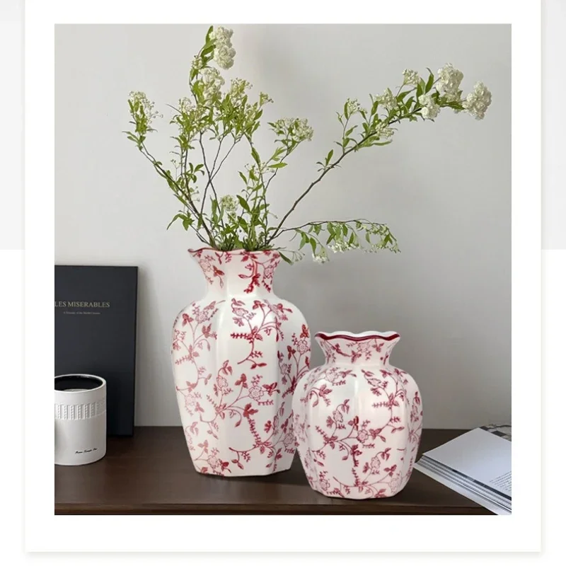 Chinese blue white porcelain decorative vases retro ceramic vases home living room office desktop decorations handicrafts gifts