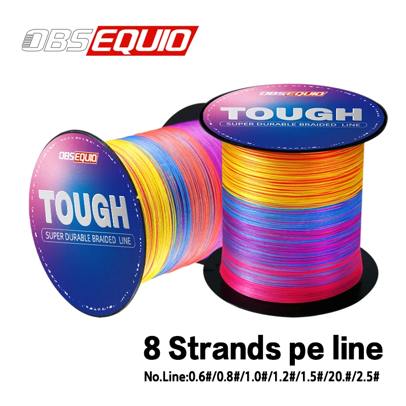OBSEQUIO Marke NEUE 8 Stränge Fisch Linie mooth 300/500/1000 m Draht Karpfen Geflochtene Angelschnur grün Blau Multifilament PE Linie Pesca