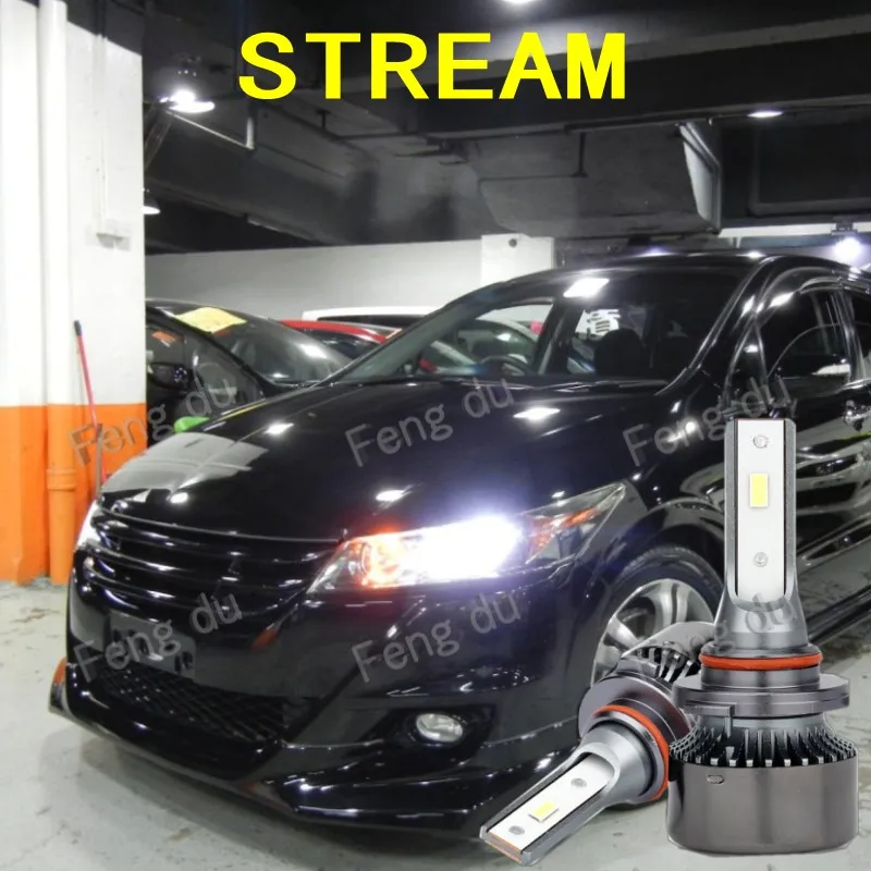 2Pcs For Honda STREAM RN1 RN2 RN3 RN6 RN7 RN8 RN9 LED Car Headlight Bulbs Low Beam High Beam Fog Lamp Light Refit  Accessories