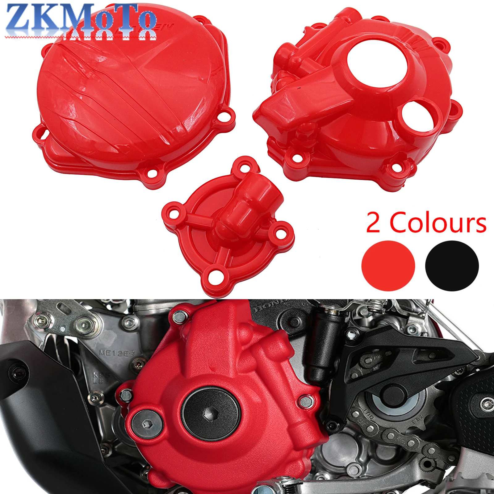 CAKEN Motorcycle Ignition Guard Water Pump Cover Clutch Protector For Honda CRF 250R 250RX CRF250R CRF250RX 2018 2019 2020 2021