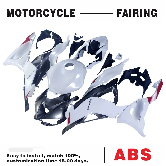Fairing Kit for 2024-2025 Kawasaki ZX6R Pearl White Fairing Kit - Image 2