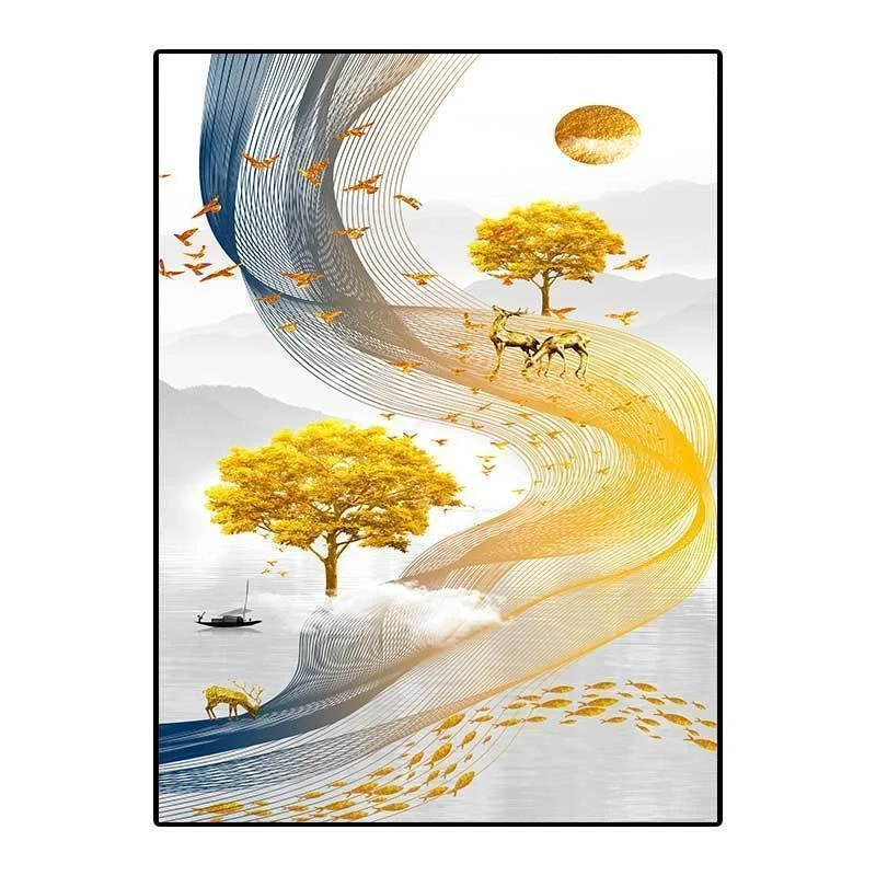 Modern Minimalist Meter Box Decorative Painting Electric Perforation-Free Distribution Blocking Living Room Master Switch Gate