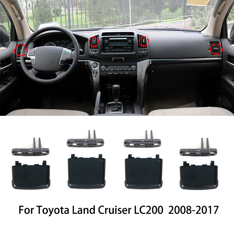 For Toyota Land Cruiser 200 LC200 FJ200 2008-2017 Car Front Dashboard A/C Air Conditioning Outlet Air Conditioner Vents Tab Clip