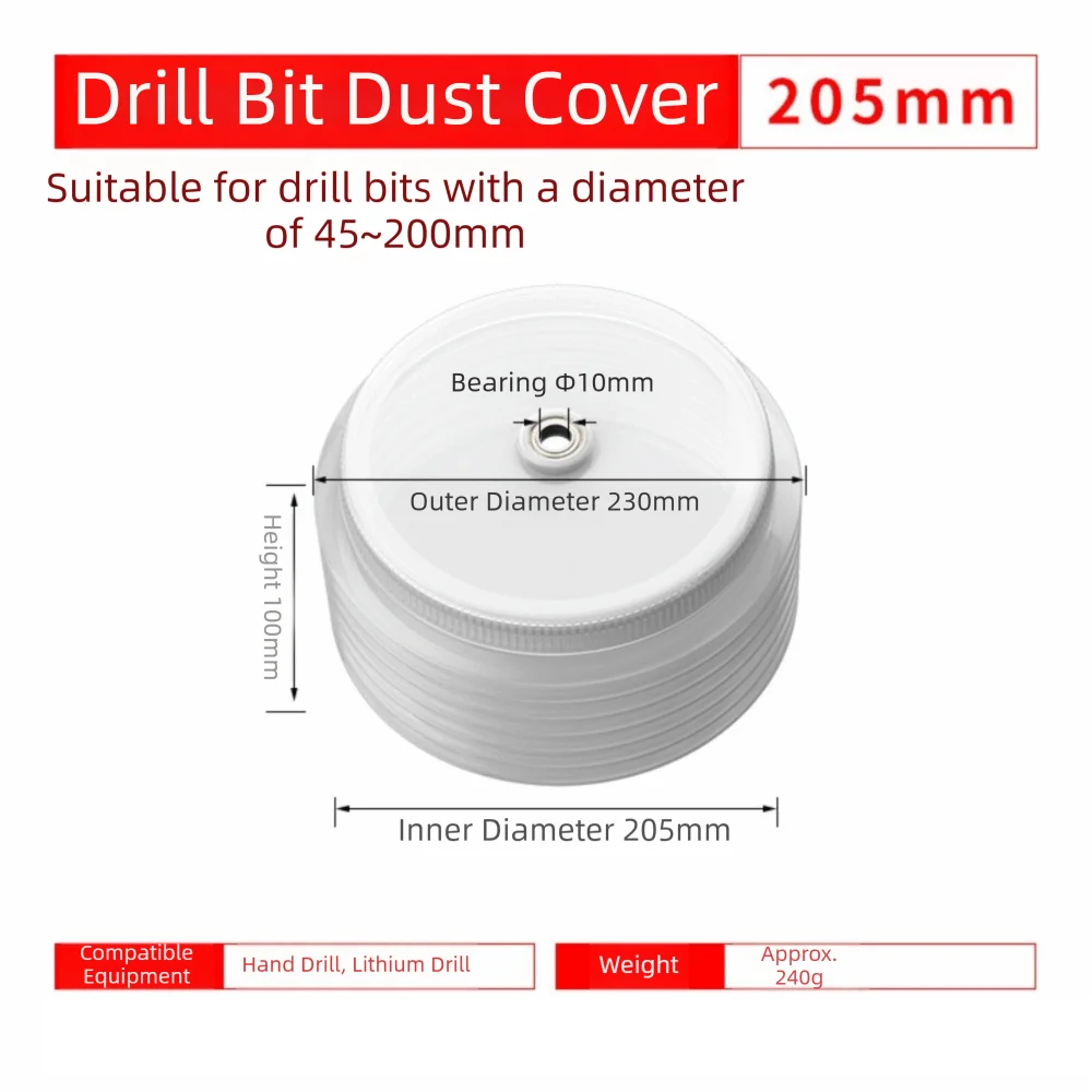 Dustproof Dust Cover Portable Handheld Drill Storage Box Multi Functional Hole Opener Electric Drill Dust Collection