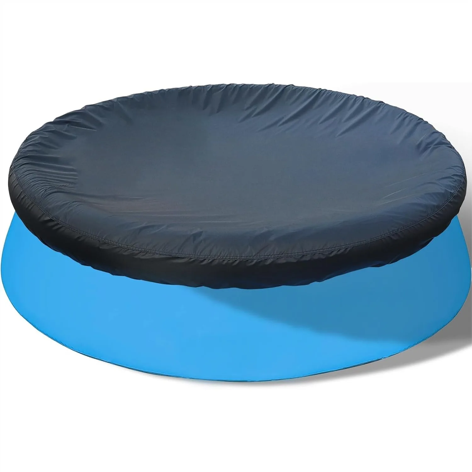 

10ft Inflatable Pool Cover for Above Ground Pool, 9.2ft Diameter Round Cover with Elastic Band, Windproof Dustproof