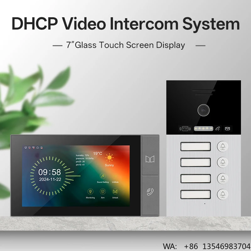 Bcom Tuya IP Video Intercom Door Phone System for Apartment Building Mobile App Control Intercom System