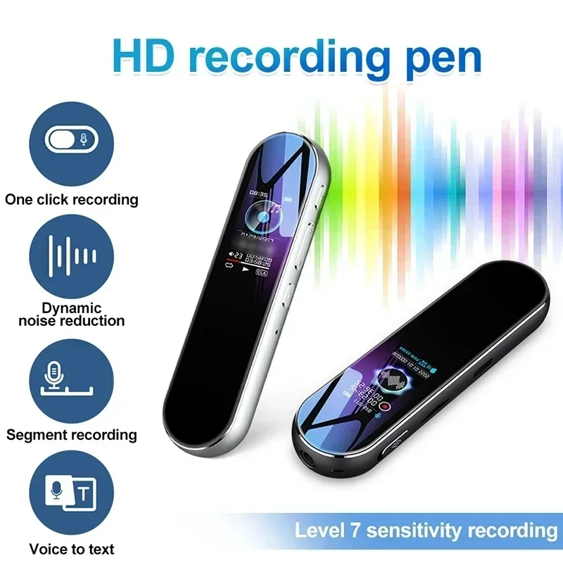 Digital Voice Multifunction Recorder Stereo Sound Dynamic Noise Reduction One-key Record 8-64G Dictaphone Pen Music MP3 Player