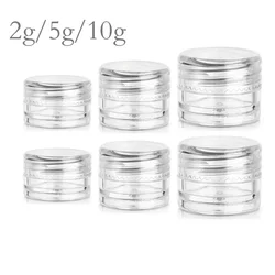 100/200pcs 2g/5g/10g Cosmetic Makeup Lip Balm Container Jar Pots Transparent Empty Plastic Sample Bottles Eyeshadow Cream