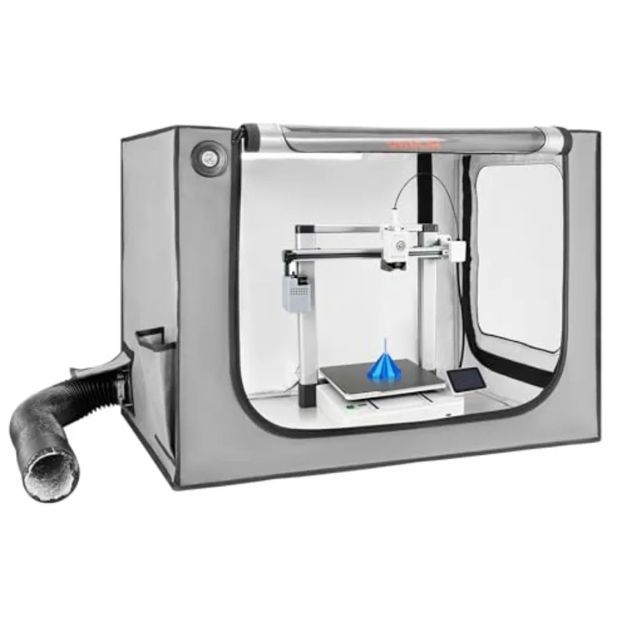 

3D Printer Enclosure for Bambu Lab A1 Combo 600D Oxford Cloth Grey Dustproof Waterproof Ventilated Constant Temperature Protect