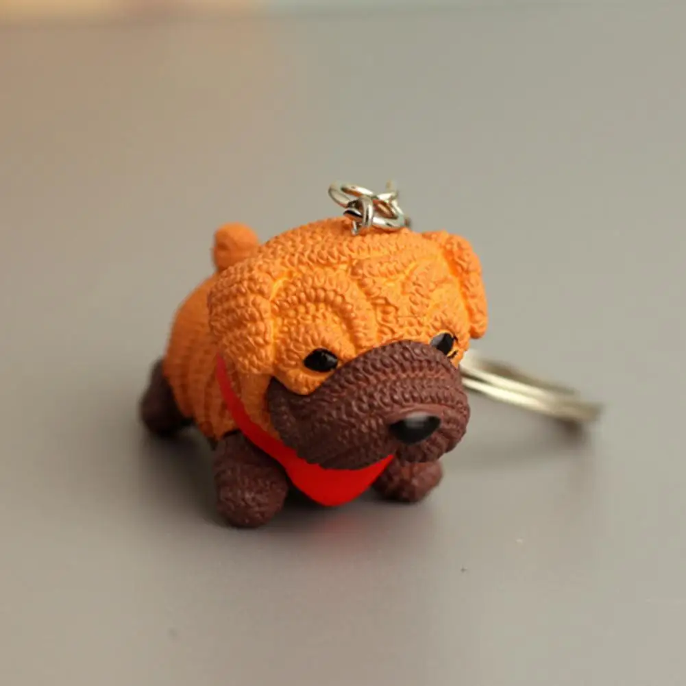 Eco-friendly  Fashion Dog Mascot Key Chain Adorable Bag Keychain Three-dimensional   Car Decor