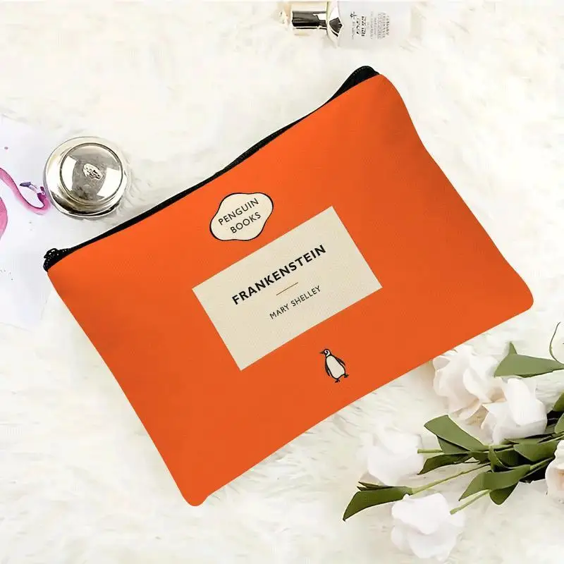 1 Piece Penguin Books Frankenstein Cosmetic Bag - Multifunctional Zipper Pouch for Women, Perfect Travel Zipper Storage Bag, Fun Birthday Gift view 6