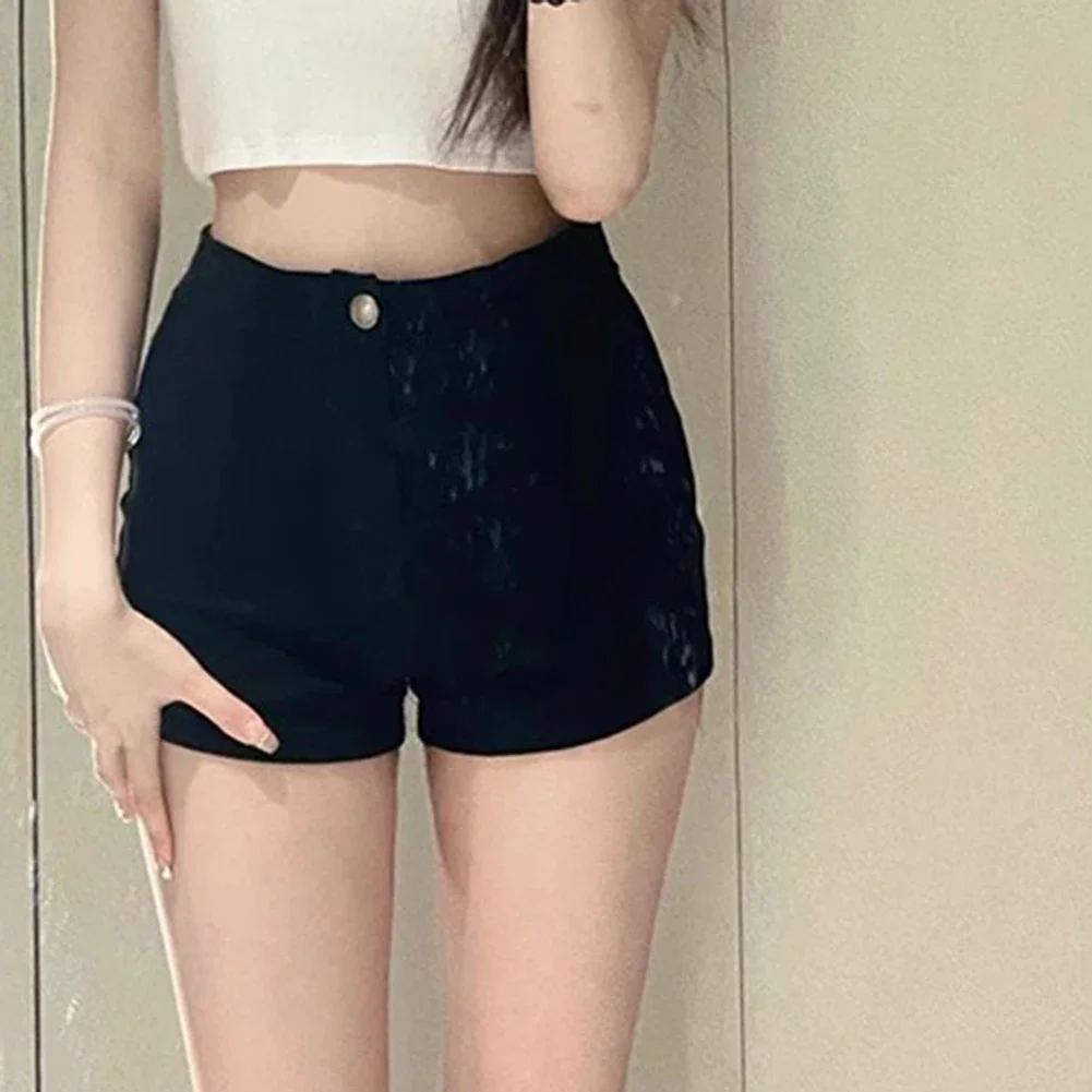 Pants Women Shorts Dating Going Out Bottoms Female High Waist Hot Korean Pullover Sexy Slim Solid Color Spring