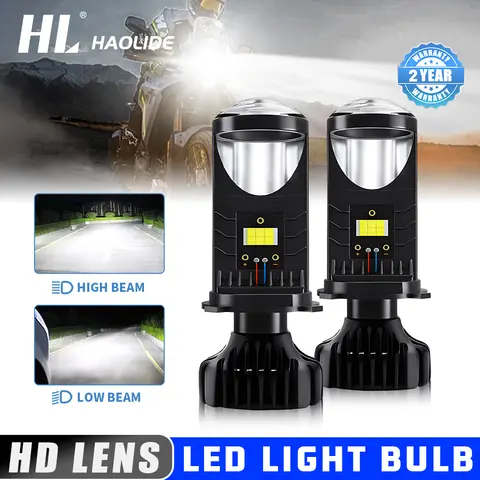HL Y6 H4 LED Projector Headlight Projector Lens with Turbo Fan Cooling 200W Automobile Hi Lo Beams Bulb 12V for Motorcycle Cars 8 best sales y6 led h4 - №5