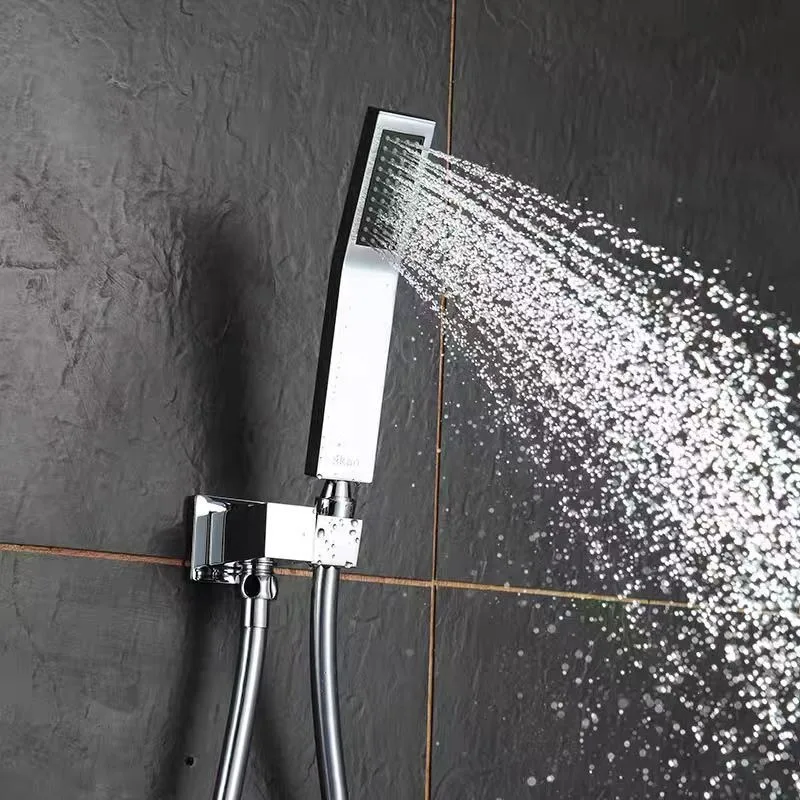 

Handheld Shower Head Brushed Golden Hand Held Shower Sprayer Hose Connector Adjustable Wall Holder Bathroom Accessorries