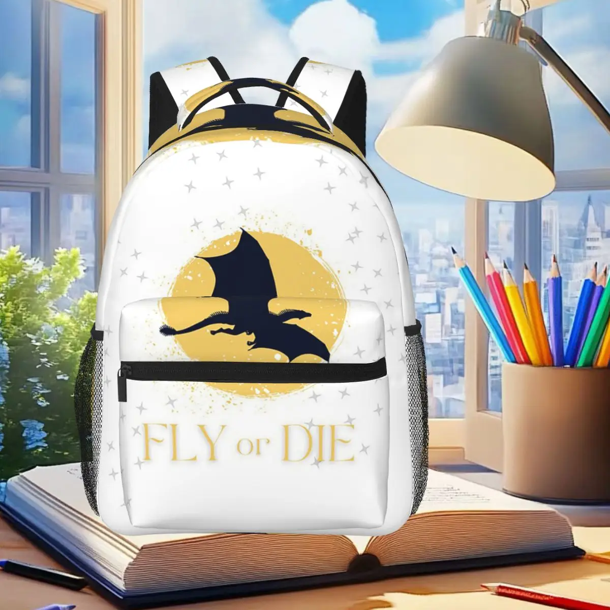 Fly Or Die Backpack Student Boys Girls BookBag Kids School Bag Computer Shoulder Bags for Men Women