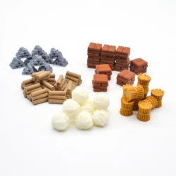 3D print TRPG board game Resources token Brick Grain Lumber wood iron Ore Wool building kits